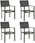 Zahradní židle 4 ks textilen a ocel černé a antracitové, 313078 - Záhradná stolička