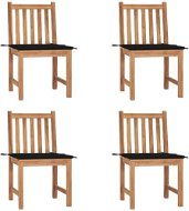 Zahradní židle 4 ks s poduškami masivní teak, 3073095 - Záhradná stolička