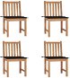 Zahradní židle 4 ks s poduškami masivní teak, 3073095 - Záhradná stolička