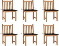 Zahradní židle 6 ks s poduškami masivní teak, 3073122 - Záhradná stolička