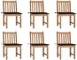 Zahradní židle 6 ks s poduškami masivní teak, 3073122 - Zahradní židle