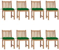 Zahradní židle 8 ks s poduškami masivní teak, 3073162 - Zahradní židle