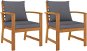 Záhradná stolička Záhradná stolička 2 ks tmavosivá poduška masívne akáciové drevo, 311832 - Zahradní židle