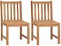 Záhradná stolička 2 ks masívne teakové drevo, 315611 - Záhradná stolička