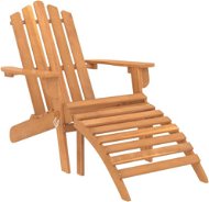 Záhradná stolička Adirondack s podnožkou masívne akáciové drevo, 316831 - Záhradná stolička
