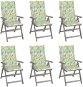 Zahradní polohovací židle 6 ks s poduškami masivní akácie, 3065329 - Zahradní židle