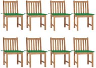 Zahradní židle s poduškami 8 ks masivní teak, 3073147 - Záhradná stolička