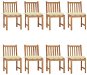 Zahradní židle s poduškami 8 ks masivní teak, 3073159 - Zahradní židle