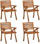Zahradní židle 4 ks masivní akáciové dřevo, 3075171 - Zahradní židle