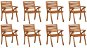 Zahradní židle 8 ks masivní akáciové dřevo, 3075172 - Zahradní židle