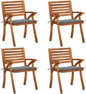 Zahradní židle s poduškami 4 ks masivní akáciové dřevo, 3075175 - Záhradná stolička