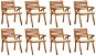 Zahradní židle s poduškami 8 ks masivní akáciové dřevo, 3075203 - Zahradní židle