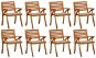 Zahradní židle s poduškami 8 ks masivní akáciové dřevo, 3075204 - Zahradní židle