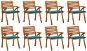 Zahradní židle s poduškami 8 ks masivní akáciové dřevo, 3075205 - Zahradní židle