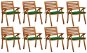 Zahradní židle s poduškami 8 ks masivní akáciové dřevo, 3075206 - Zahradní židle
