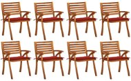 Zahradní židle s poduškami 8 ks masivní akáciové dřevo, 3075207 - Zahradní židle