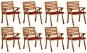 Zahradní židle s poduškami 8 ks masivní akáciové dřevo, 3075207 - Záhradná stolička
