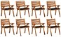 Zahradní židle s poduškami 8 ks masivní akáciové dřevo, 3075208 - Zahradní židle