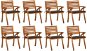 Zahradní židle s poduškami 8 ks masivní akáciové dřevo, 3075209 - Zahradní židle