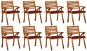 Zahradní židle s poduškami 8 ks masivní akáciové dřevo, 3075210 - Zahradní židle