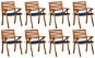 Zahradní židle s poduškami 8 ks masivní akáciové dřevo, 3075211 - Zahradní židle