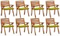Zahradní židle s poduškami 8 ks masivní akáciové dřevo, 3075212 - Zahradní židle