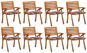 Zahradní židle s poduškami 8 ks masivní akáciové dřevo, 3075214 - Zahradní židle