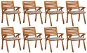 Zahradní židle s poduškami 8 ks masivní akáciové dřevo, 3075215 - Zahradní židle