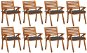 Zahradní židle s poduškami 8 ks masivní akáciové dřevo, 3075216 - Zahradní židle