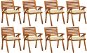 Zahradní židle s poduškami 8 ks masivní akáciové dřevo, 3075218 - Zahradní židle