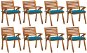 Zahradní židle s poduškami 8 ks masivní akáciové dřevo, 3075220 - Zahradní židle