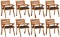 Zahradní židle s poduškami 8 ks masivní akáciové dřevo, 3075224 - Zahradní židle