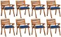 Zahradní židle s poduškami 8 ks masivní akáciové dřevo, 3075226 - Záhradná stolička