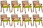 Zahradní židle s poduškami 8 ks masivní akáciové dřevo, 3075227 - Zahradní židle