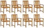 Zahradní židle 8 ks masivní akáciové dřevo, 3078150 - Zahradní židle