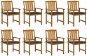 Zahradní židle s poduškami 8 ks masivní akáciové dřevo, 3078166 - Zahradní židle