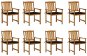 Zahradní židle s poduškami 8 ks masivní akáciové dřevo, 3078173 - Zahradní židle