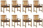 Zahradní židle s poduškami 8 ks masivní akáciové dřevo, 3078193 - Zahradní židle