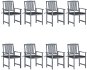 Zahradní židle s poduškami 8 ks masivní akáciové dřevo šedé, 3078222 - Záhradná stolička