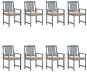 Zahradní židle s poduškami 8 ks masivní akáciové dřevo šedé, 3078225 - Zahradní židle