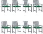 Zahradní židle s poduškami 8 ks masivní akáciové dřevo šedé, 3078227 - Záhradná stolička