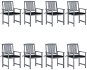 Zahradní židle s poduškami 8 ks masivní akáciové dřevo šedé, 3078229 - Záhradná stolička