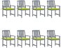 Zahradní židle s poduškami 8 ks masivní akáciové dřevo šedé, 3078233 - Záhradná stolička