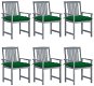Zahradní židle s poduškami 6 ks masivní akáciové dřevo, 3078242 - Zahradní židle