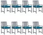 Zahradní židle s poduškami 8 ks masivní akáciové dřevo šedé, 3078253 - Záhradná stolička