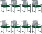 Zahradní židle s poduškami 8 ks masivní akáciové dřevo šedé, 3078254 - Zahradní židle