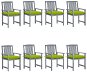 Zahradní židle s poduškami 8 ks masivní akáciové dřevo šedé, 3078260 - Zahradní židle