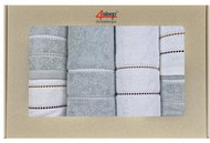 4sleep Dárkové balení ručníků a osušek Eco - šedobílé - Towel Set