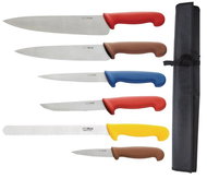 Hygiplas set of colour-coded chef knives + sheath - Knife Set