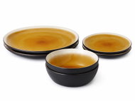 Clay Solar 6dílná jídelní keramická sada pro 2 osoby, žlutá - Dish Set